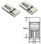 L301W T10 W5W 2X5050 CAN WHITE Светодиодна лампа 12V. T10 W5W 2X5050 CAN WHITE
